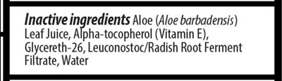 Inactive Ingredients Section (No Fragrance)
